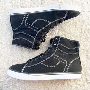 PASTRY: Black White Stitching Cassatta Lace Up High Tops Size 8.5